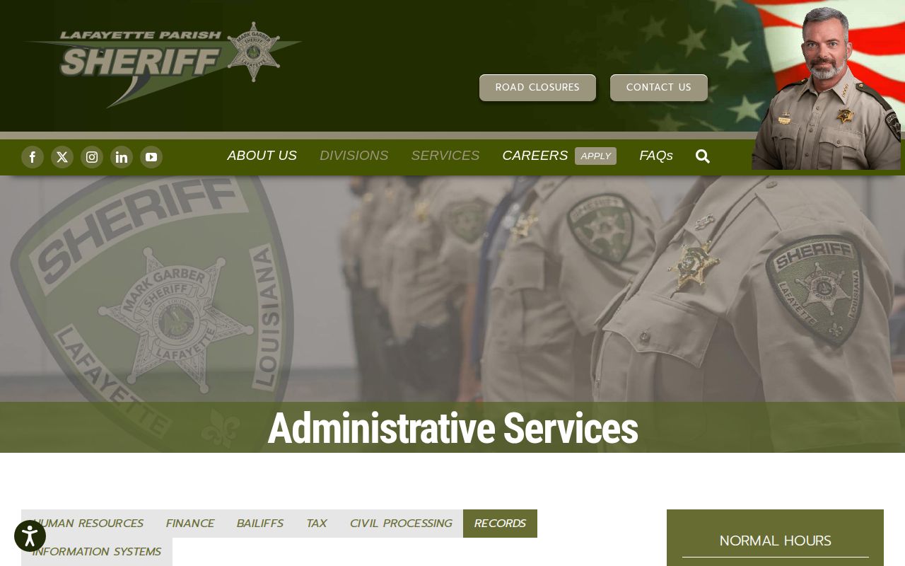 LPSO Records Division public records request channels and fee information